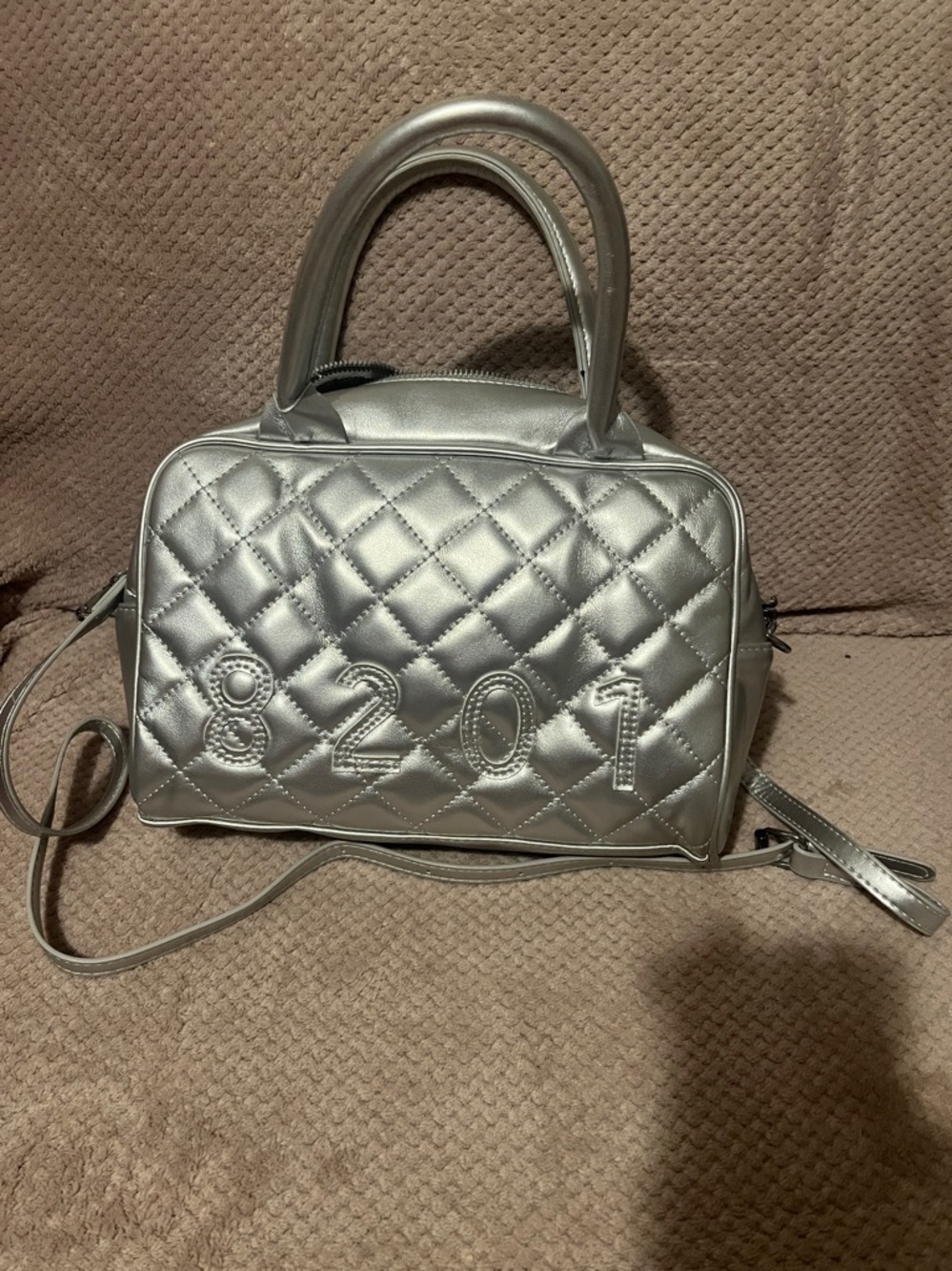 Noromoro Metallic Silver Crossbody Bag - Women's Shoulder Purse New With Tags